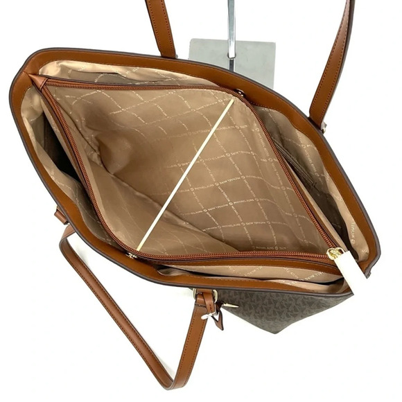 Michael Kors Large EW Crossbody Bag & Large Trifold Wallet Brown/Gold - Picture 9 of 14